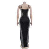 Women Beaded V-neck dress