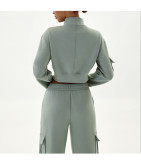 Autumn Winter Women's Casual Sports Loose Zipper Two Piece Pants Set Jogging Yoga Clothes