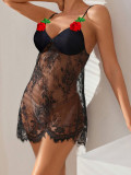 Women Black Lace Dress Sexy Lingerie