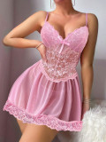Women Pink Dress Sexy Lingerie
