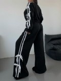 Autumn Women's Casual Long-Sleeved Tops Loose Trousers Two Pieces Set