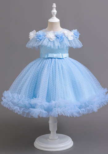 Girls' Birthday Flower Dress Trendy Children's Performance Tutu Dress