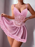 Women Pink Dress Sexy Lingerie