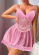 Women Pink Dress Sexy Lingerie
