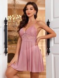 Women Pink Dress Sexy Lingerie