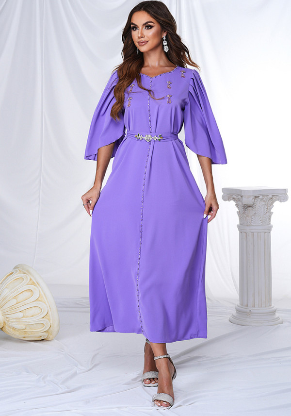 Sexy Short Sleeve V Neck Formal Party Evening Gown Bridesmaid A-Line Long Dress