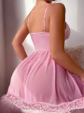 Women Pink Dress Sexy Lingerie
