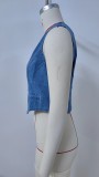 Women Summer Washed Denim Vest