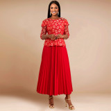 Women Style Lace Party Formal Party Long Sleeve Dress