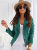 Women Zipper Button Casual Jacket