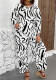 Plus Size Women Fall Casual Round Neck Top and Pant Two Piece Set