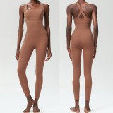 Women Yoga Fitness Sleeveless Jumpsuit