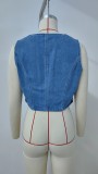 Women Summer Washed Denim Vest