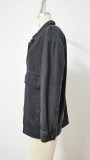 Women Retro Classic Loose Denim Casual Jacket