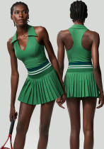 Women Sports Fitness Tennis Skirt V-Neck Yoga Suit Two Piece Set Women Sports Fitness Tennis Skirt V-Neck Yoga Suit Two Piece Set