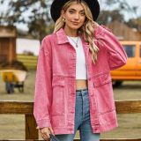 Women Retro Classic Loose Denim Casual Jacket