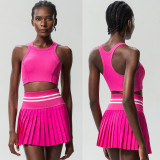 Women Sports Fitness Yoga Wear Badminton Tennis Two Piece Set