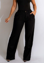 Women Autumn Loose Drape Casual Straight Pants Women Autumn Loose Drape Casual Straight Pants