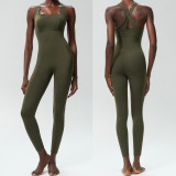Women Yoga Fitness Sleeveless Jumpsuit