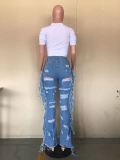 Ripped Tassel Summer Long Denim Pants
