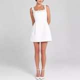 Spring Summer Floral Strap Sleeveless A-Line Loose Casual Women's Dress