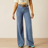 Trendy Autumn High Waist Loose Women's Denim Pants
