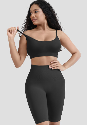 Seamless Yoga Bra Slim Waist Butt Lift Tummy Control Shorts Sports Fitness Set