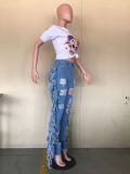 Ripped Tassel Summer Long Denim Pants