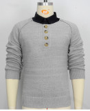Men's knitting Solid long-sleeved sweater