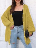 Ladies Autumn Winter Knitted Sweater Loose Casual Cardigan