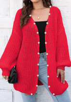Ladies Autumn Winter Knitted Sweater Loose Casual Cardigan