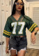 Summer Printed Jersey V-Neck Lace Sexy Loose Short T-Shirt Short-Sleeved Casual Top