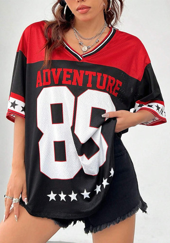 Oversize Jersey Summer Hollow Street Style Top Y2K Women's Clothing