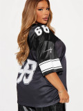 Women summer patchwork letter print sports short-sleeved t-shirt