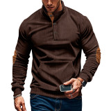Men's corduroy Casual Stand Collar long-sleeved pocket Hoodies