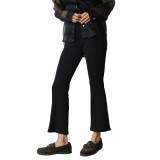 Women Casual Ribbed Bell Bottom Pant