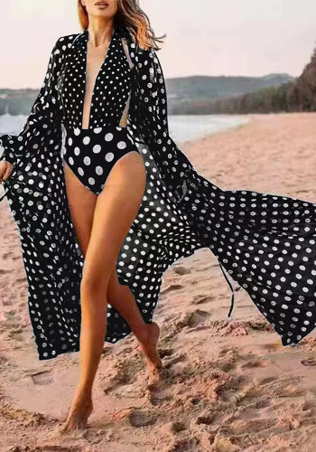 Women Mesh Long Sleeve Shirt Swimsuit