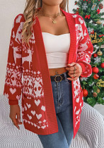 Christmas Women deer pocket long-sleeved sweater jacket Christmas Women deer pocket long-sleeved sweater jacket