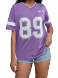 Women summer street Casual Letter printed short-sleeved T-shirt