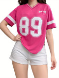Women summer street Casual Letter printed short-sleeved T-shirt