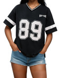 Women summer street Casual Letter printed short-sleeved T-shirt