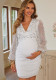 Women Sexy Short Sleeve Lace Mesh Maxi Maternity Dress