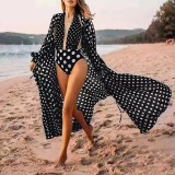 Women Mesh Long Sleeve Shirt Swimsuit