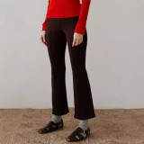 Women Casual Ribbed Bell Bottom Pant