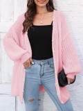 Ladies Autumn Winter Knitted Sweater Loose Casual Cardigan