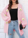 Women's Autumn Winter Knitted Sweater Cardigan Loose Casual Coat