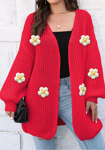 Women's Autumn Winter Knitted Sweater Cardigan Loose Casual Coat