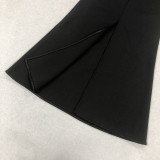 Women Sexy Formal Party One Shoulder Hollow Flower Bandage Dress