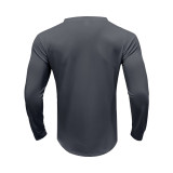 Men's American Solid long-sleeved Casual Basic Button v-neck top