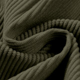 Men's corduroy Casual Stand Collar long-sleeved pocket Hoodies